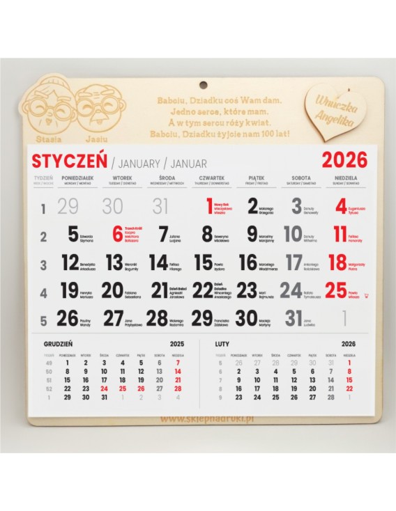 Kalendarz dla BABCI I DZIADKA 2