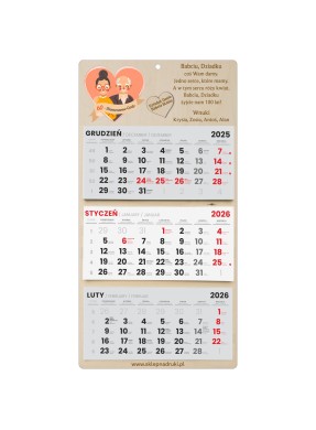 Kalendarz trójdzielny dla...